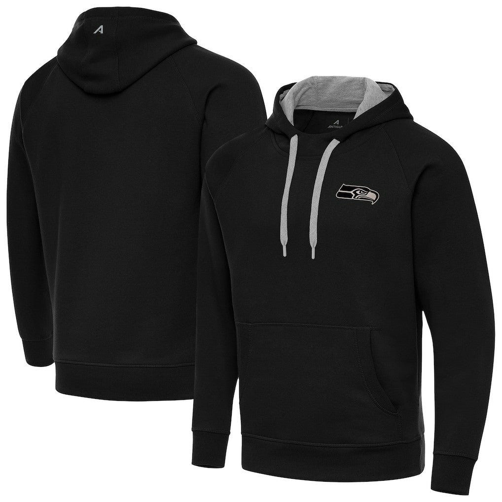 Seattle Seahawks Antigua Brushed Carbon Victory Pullover Hoodie | NFL US