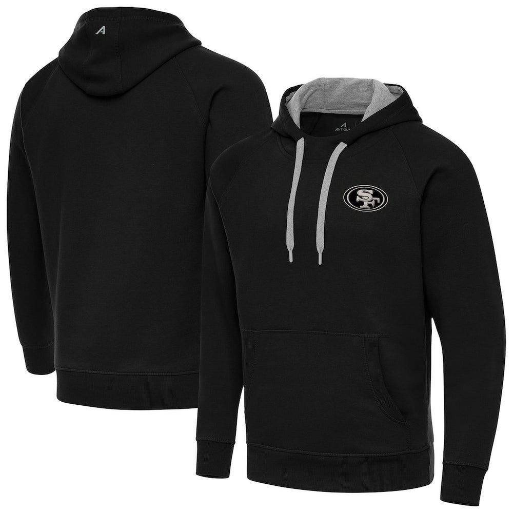 San Francisco 49ers Antigua Brushed Carbon Victory Pullover Hoodie | NFL US