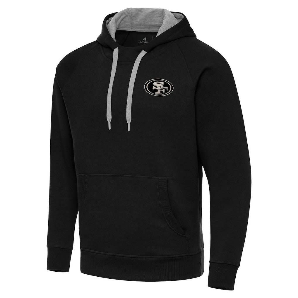 San Francisco 49ers Antigua Brushed Carbon Victory Pullover Hoodie | NFL US