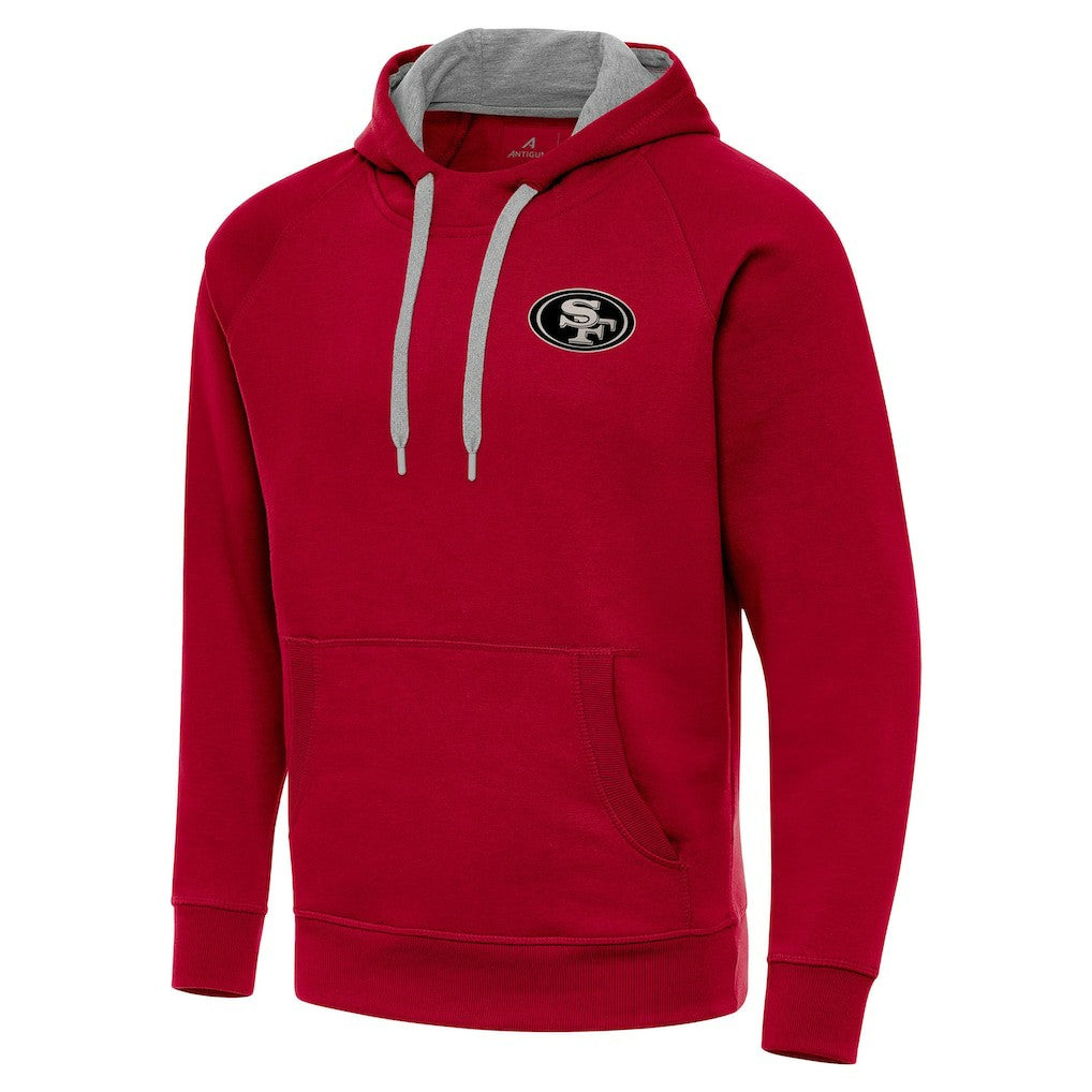 San Francisco 49ers Antigua Brushed Carbon Victory Pullover Hoodie | NFL US