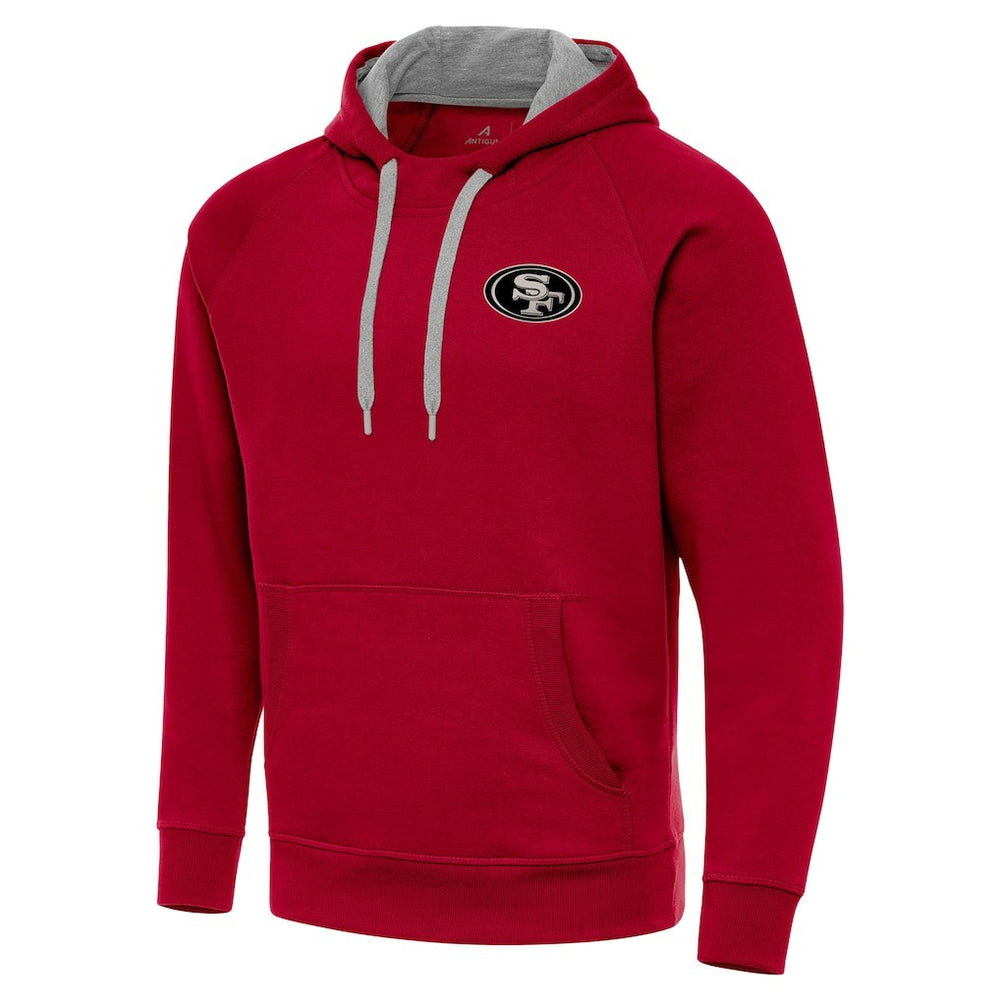 San Francisco 49ers Antigua Brushed Carbon Victory Pullover Hoodie | NFL US