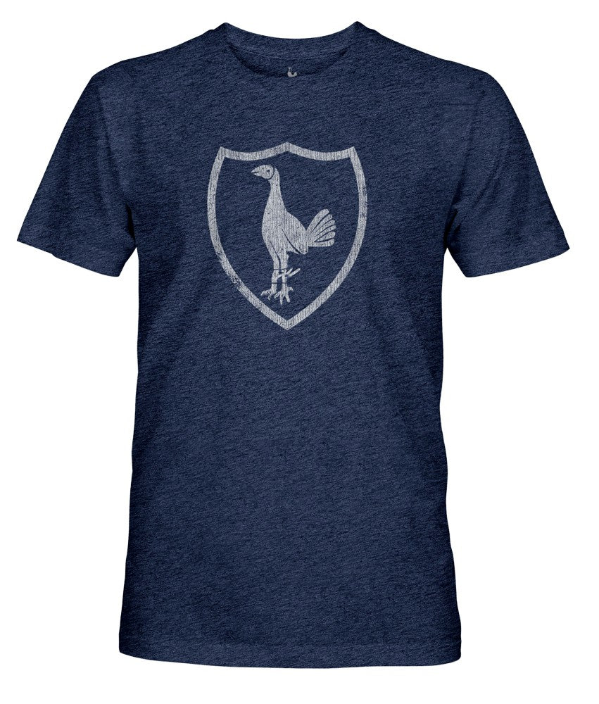 Tottenham Hotspur 1863FC Retro Monochrome Badge Vintage Tri-Blend T-Shirt