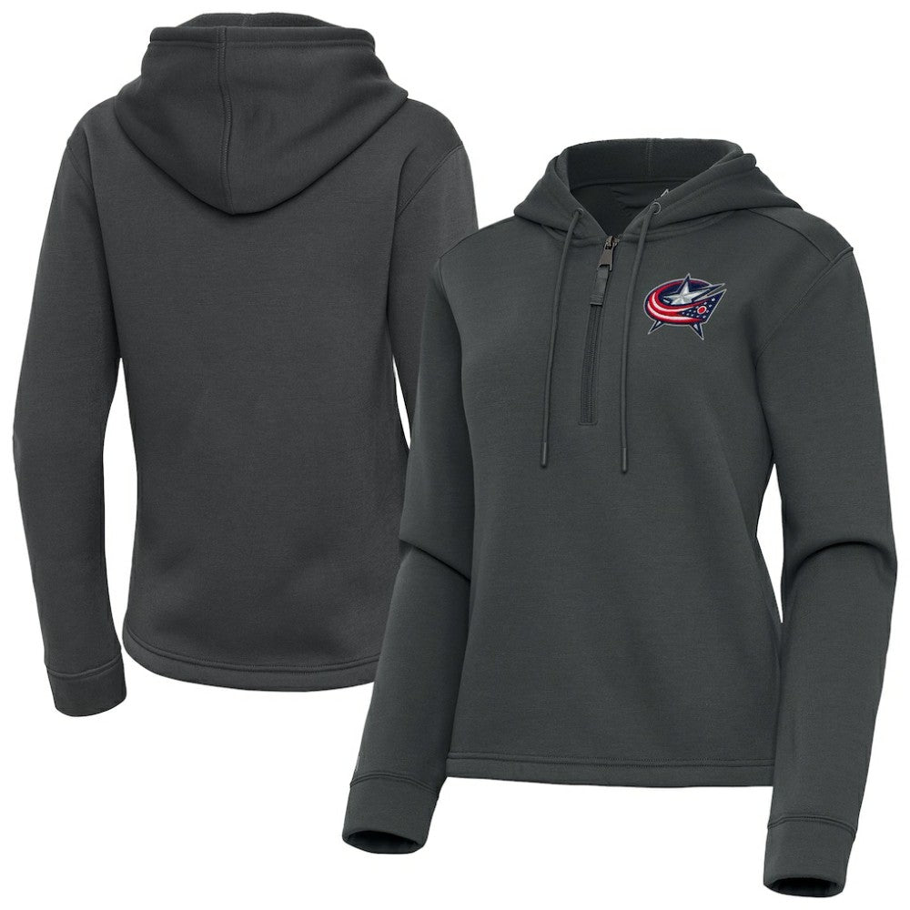 Columbus Blue Jackets Antigua Women's Contemporary Quarter-Zip Hoodie -  NHL Hoodies