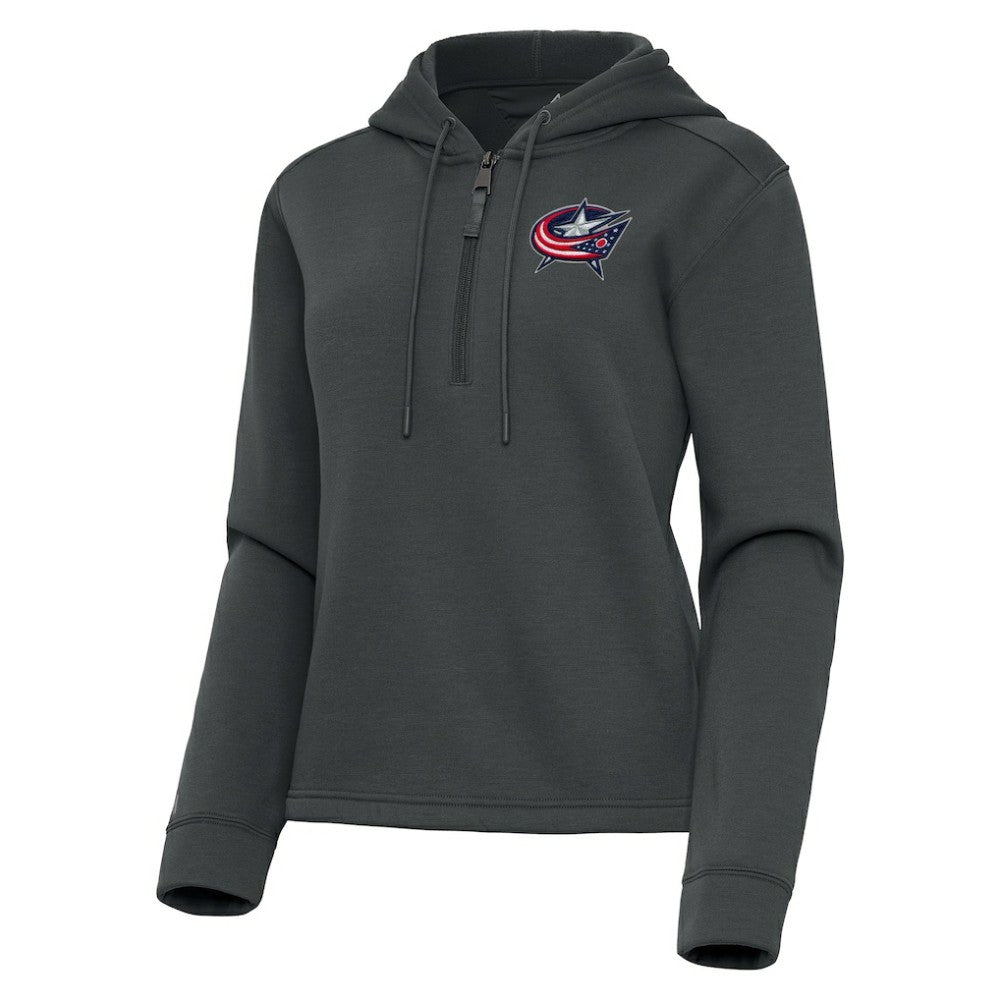 Columbus Blue Jackets Antigua Women's Contemporary Quarter-Zip Hoodie -  NHL Hoodies