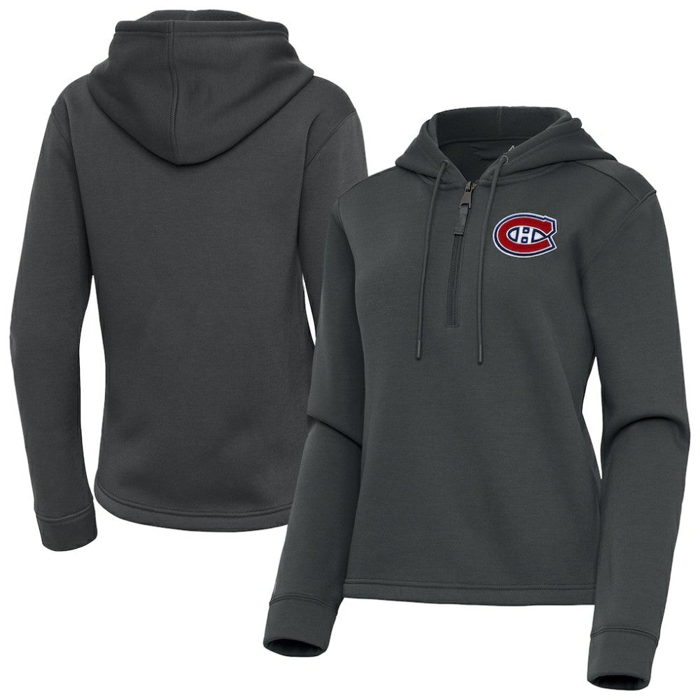 Montreal Canadiens Antigua Women's Contemporary Quarter-Zip Hoodie -  NHL Hoodies
