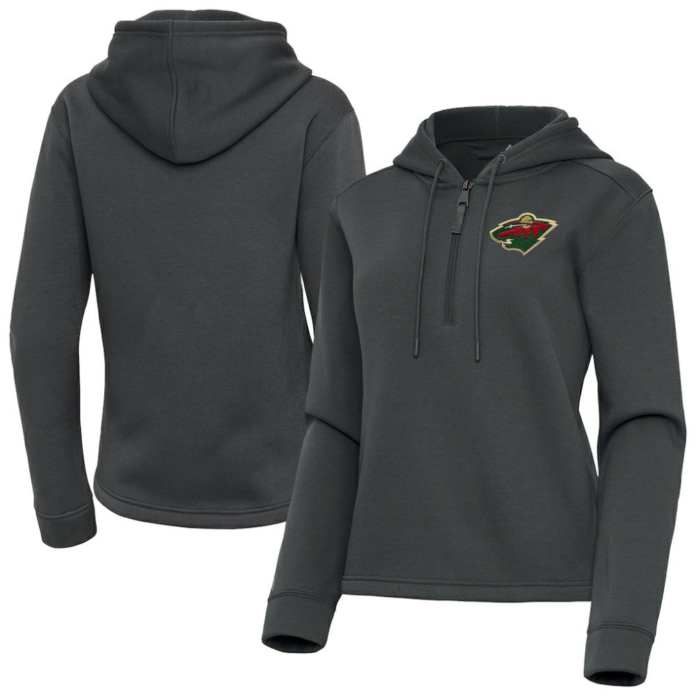 Minnesota Wild Antigua Women's Contemporary Quarter-Zip Hoodie -  NHL Hoodies
