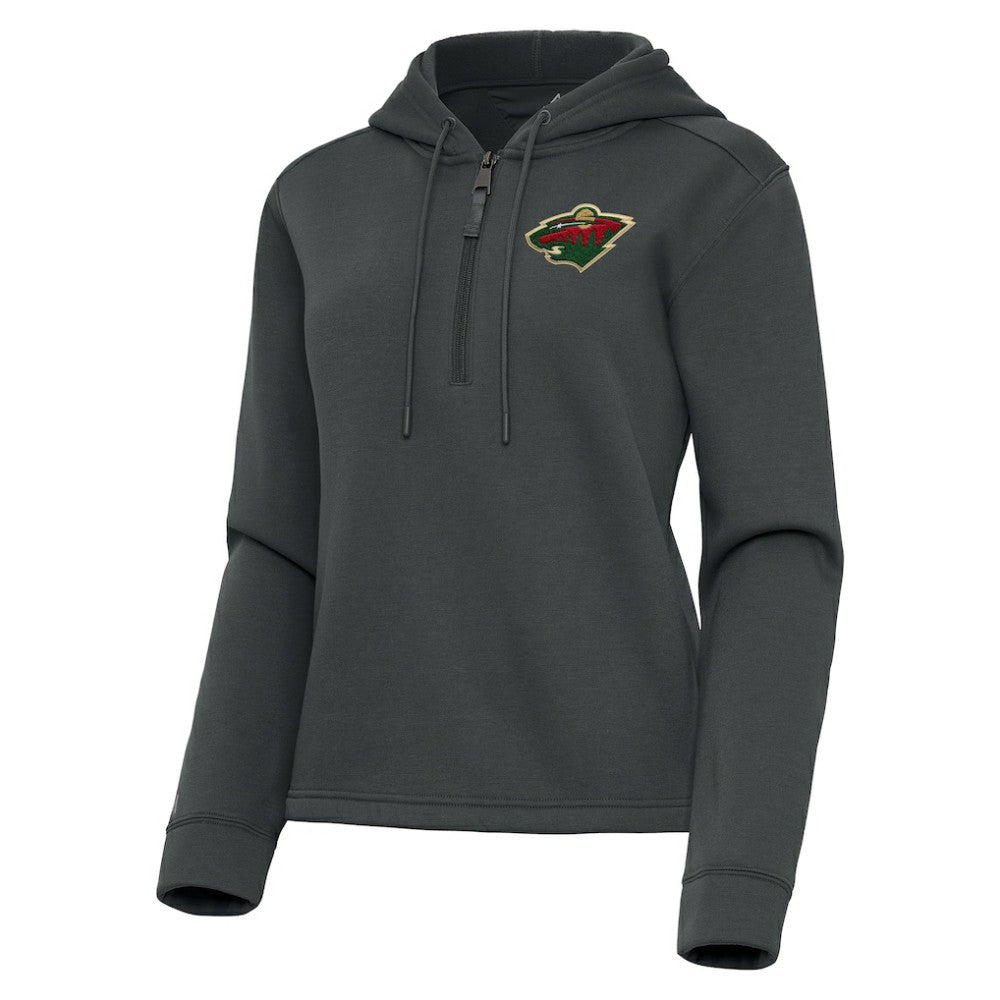 Minnesota Wild Antigua Women's Contemporary Quarter-Zip Hoodie -  NHL Hoodies