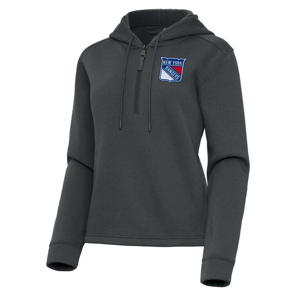 New York Rangers Antigua Women's Contemporary Quarter-Zip Hoodie -  NHL Hoodies
