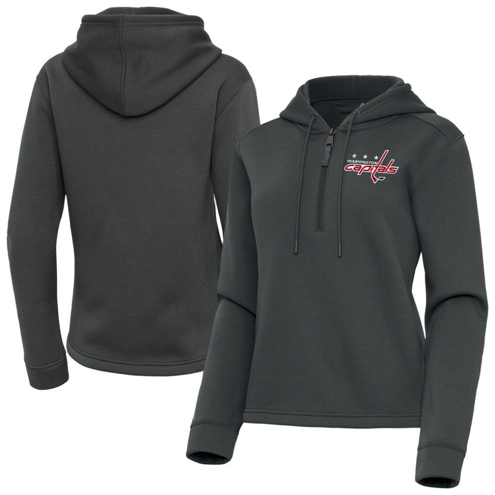 Washington Capitals Antigua Women's Contemporary Quarter-Zip Hoodie -  NHL Hoodies