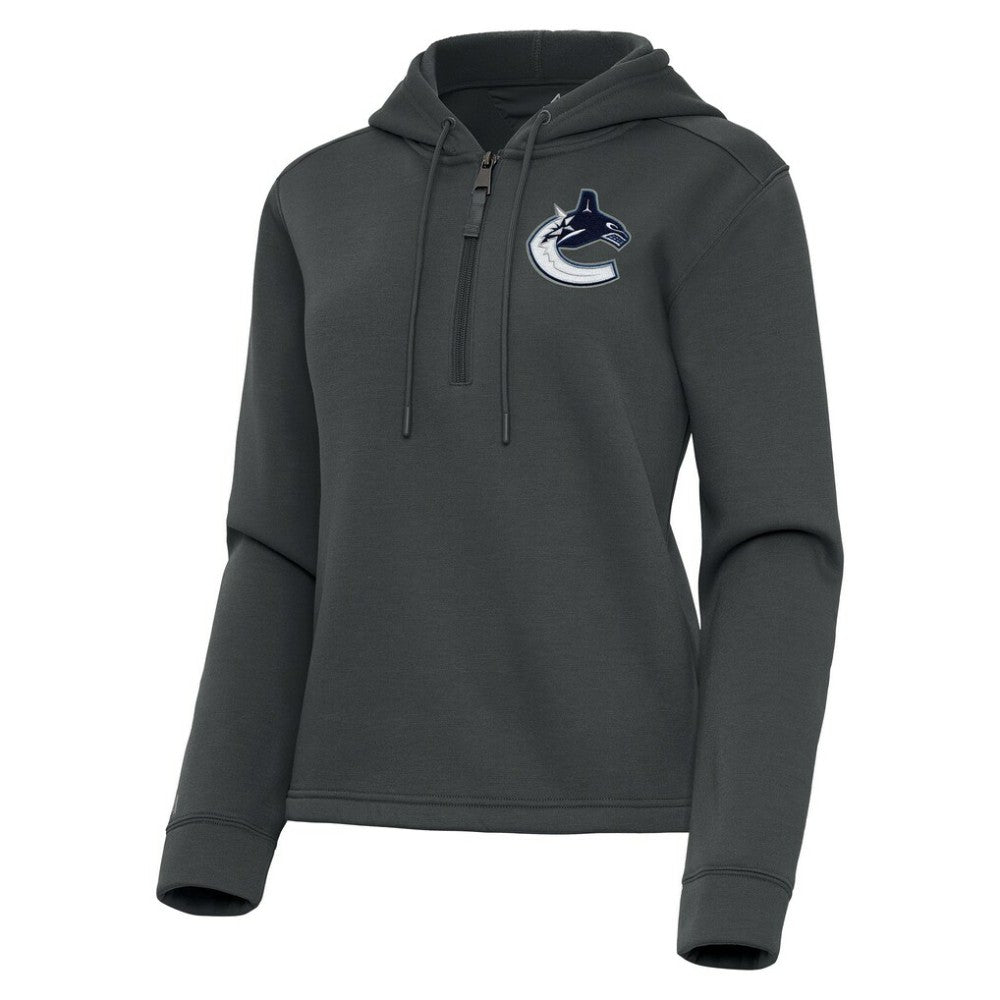 Vancouver Canucks Antigua Women's Contemporary Quarter-Zip Hoodie -  NHL Hoodies