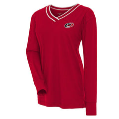 Carolina Hurricanes Antigua Women's Symbolic V-Neck Long Sleeve T-Shirt -  NHL T-shirts