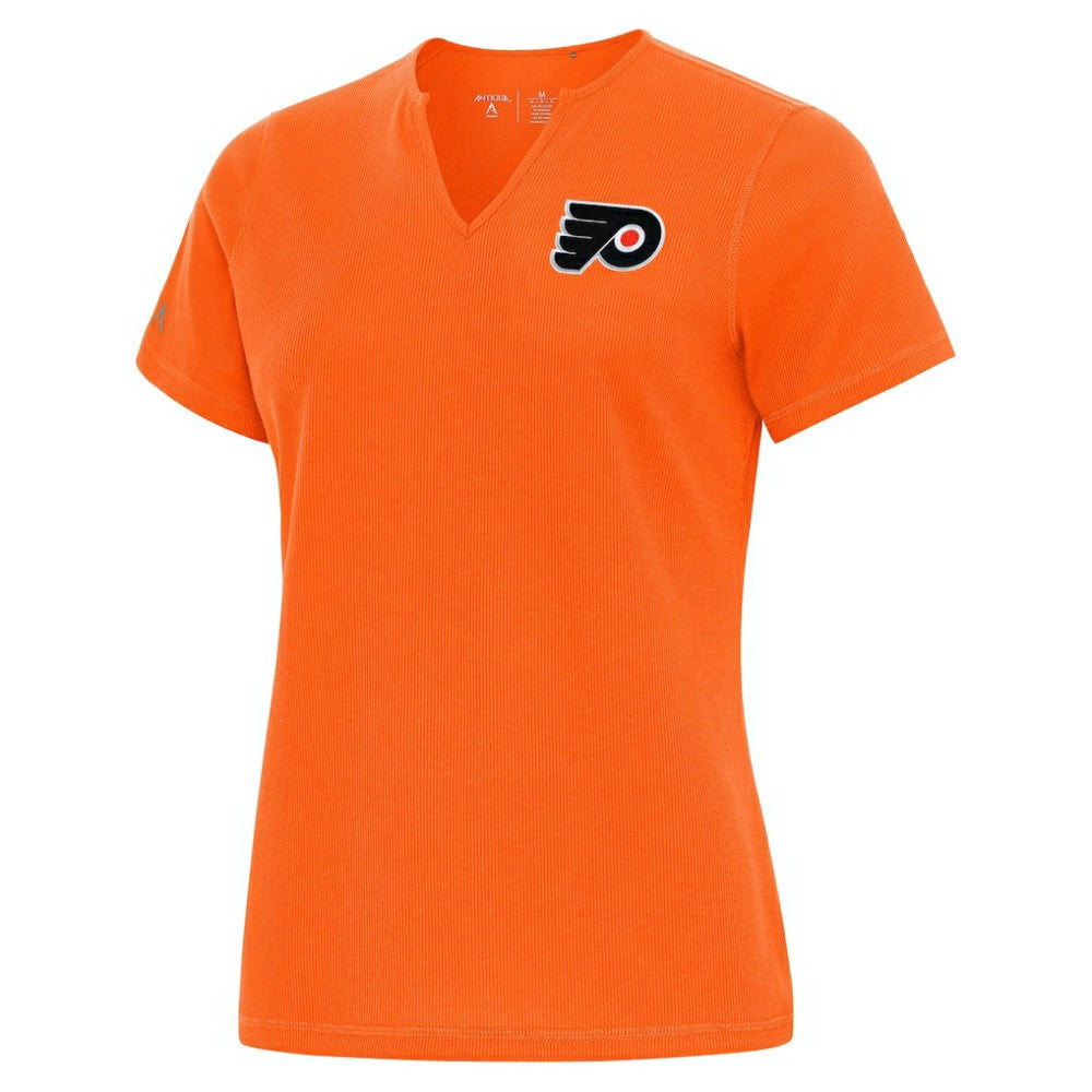 Philadelphia Flyers Antigua Traveler Rib V-Neck T-Shirt -  NHL T-shirts