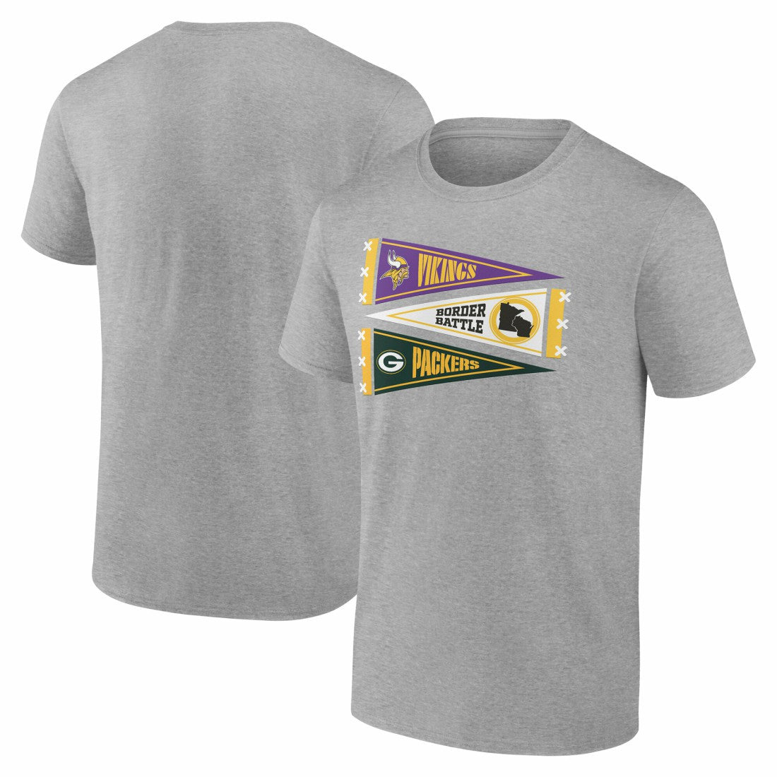 Green Bay Packers Minnesota Vikings vs.  Border Battle Pennant T-Shirt | NFL On sale