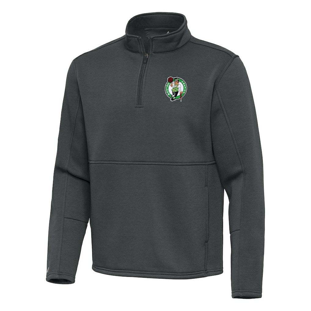 Pewter Boston Celtics Antigua Twist Quarter-Zip Pullover Top - Pewter online | NBA