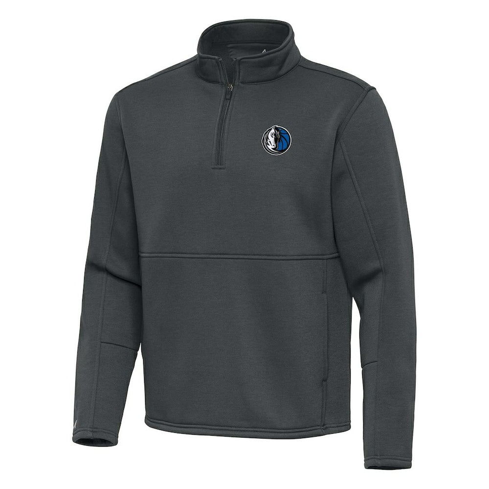 Pewter Dallas Mavericks Antigua Twist Quarter-Zip Pullover Top - Pewter sale | NBA