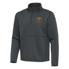 Pewter Denver Nuggets Antigua Twist Quarter-Zip Pullover Top - Pewter discount | NBA
