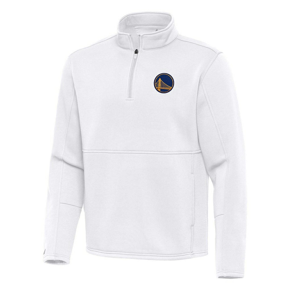 White Golden State Warriors Antigua Twist Quarter-Zip Pullover Top - White cheap | NBA