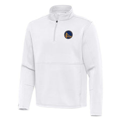 White Golden State Warriors Antigua Twist Quarter-Zip Pullover Top - White cheap | NBA