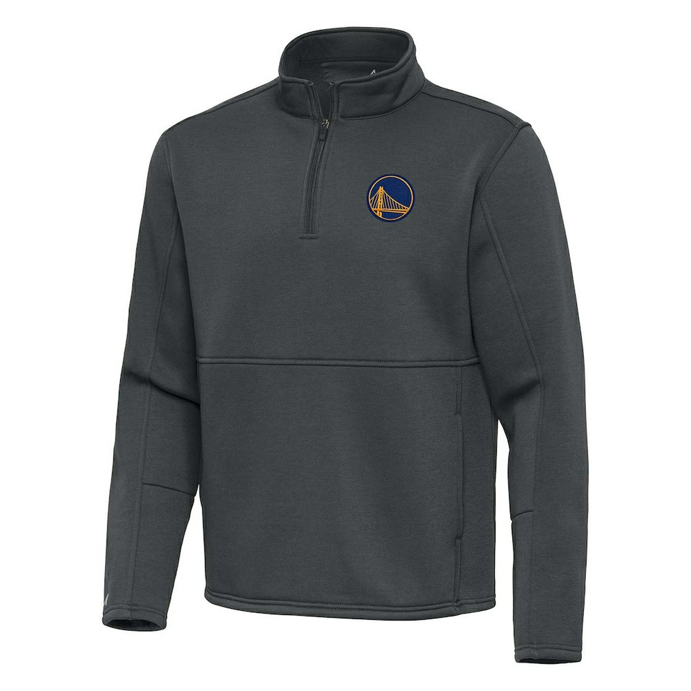 Pewter Golden State Warriors Antigua Twist Quarter-Zip Pullover Top - Pewter shop | NBA