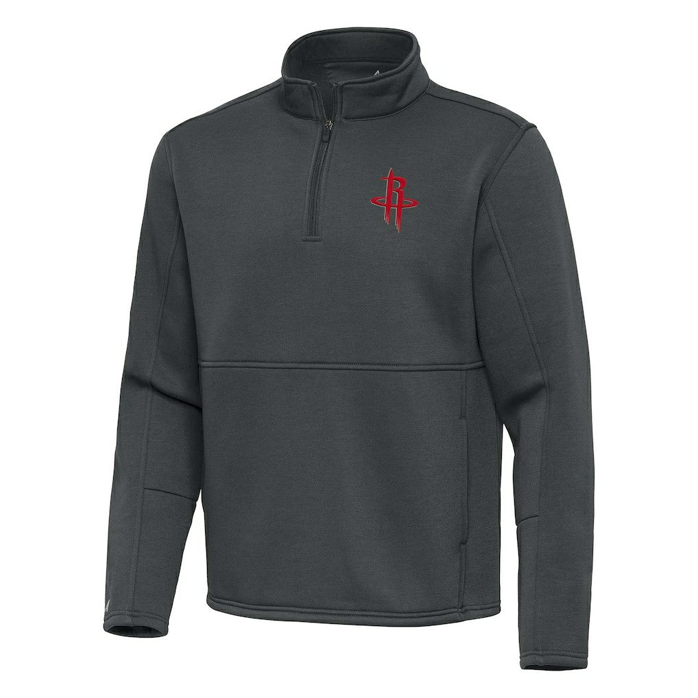 Pewter Houston Rockets Antigua Twist Quarter-Zip Pullover Top - Pewter shop | NBA