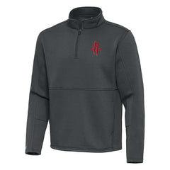 Pewter Houston Rockets Antigua Twist Quarter-Zip Pullover Top - Pewter shop | NBA