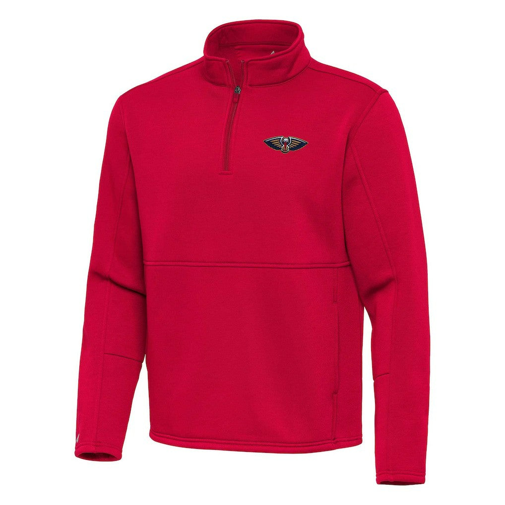 Red New Orleans Pelicans Antigua Twist Quarter-Zip Pullover Top - Red for sale | NBA