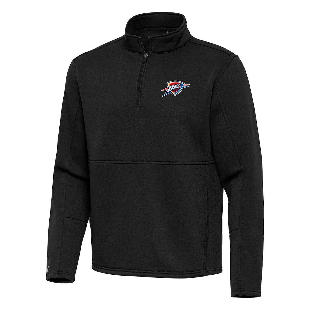 Black Oklahoma City Thunder Antigua Twist Quarter-Zip Pullover Top - Black shop | NBA