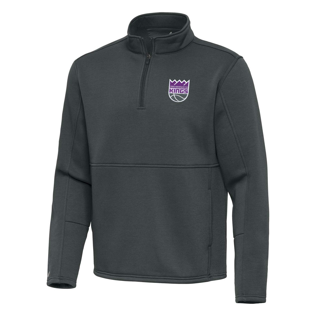 Pewter Sacramento Kings Antigua Twist Quarter-Zip Pullover Top - Pewter outlet | NBA