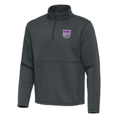 Pewter Sacramento Kings Antigua Twist Quarter-Zip Pullover Top - Pewter outlet | NBA