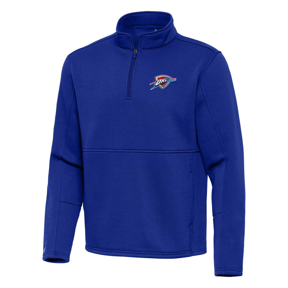 Blue Oklahoma City Thunder Antigua Twist Quarter-Zip Pullover Top - Blue sale | NBA