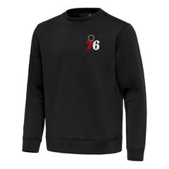 Black Philadelphia 76ers Antigua Relevant Pullover Sweatshirt | NBA