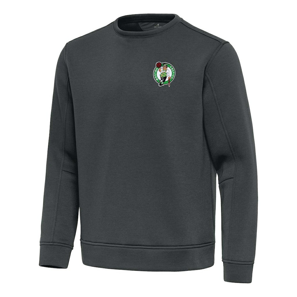 Pewter Boston Celtics Antigua Relevant Pullover Sweatshirt | NBA