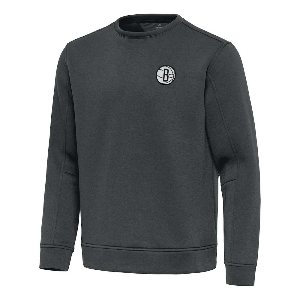 Pewter Brooklyn Nets Antigua Relevant Pullover Sweatshirt | NBA