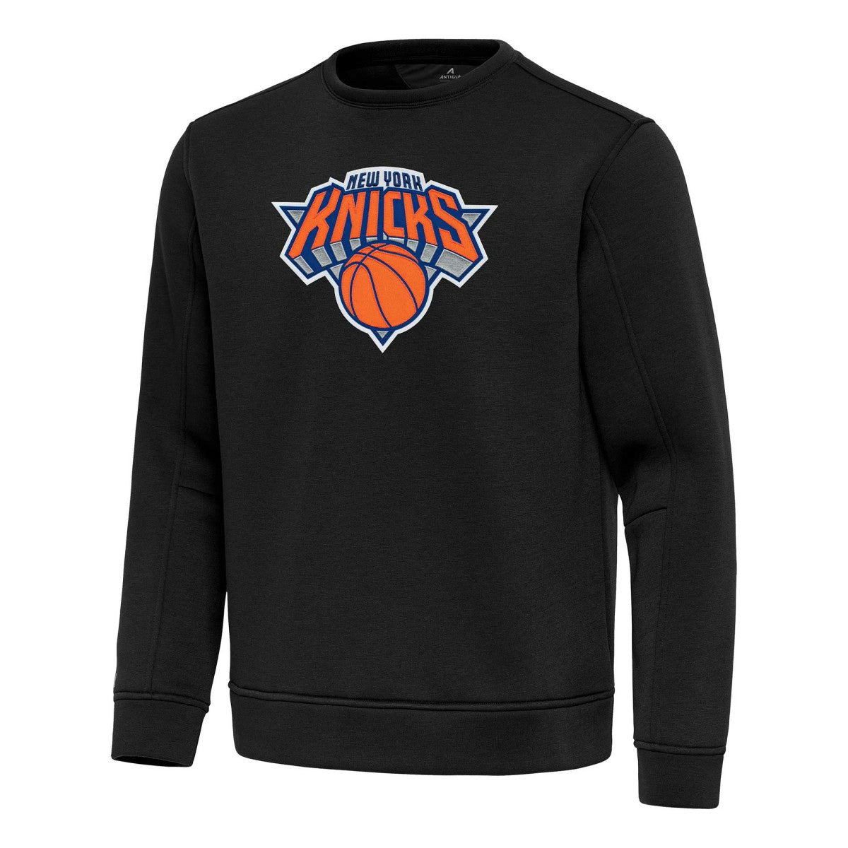 Black New York Knicks Antigua Relevant Pullover Sweatshirt | NBA