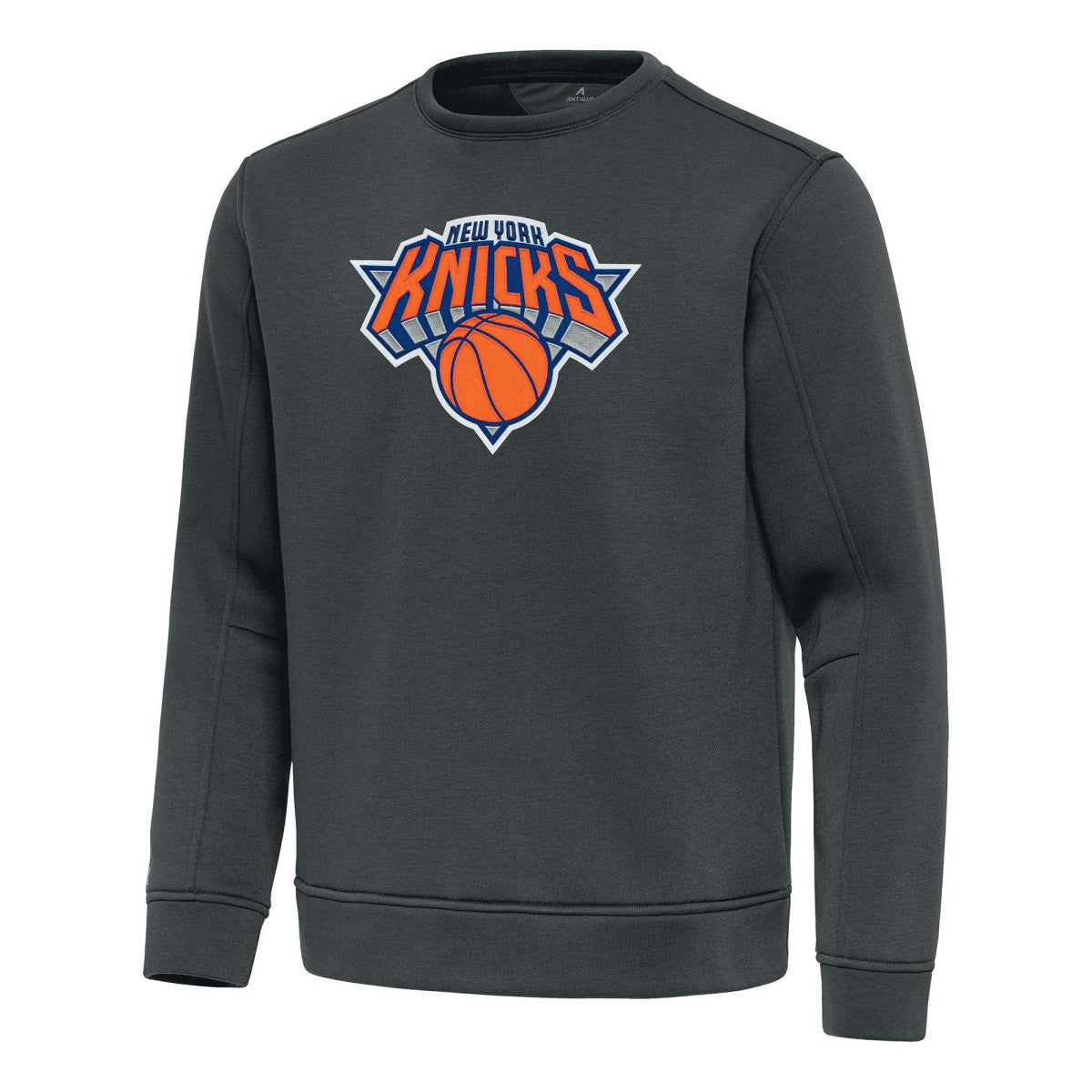 Pewter New York Knicks Antigua Relevant Pullover Sweatshirt | NBA