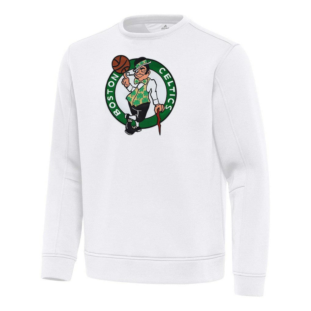 White Boston Celtics Antigua Relevant Pullover Sweatshirt | NBA