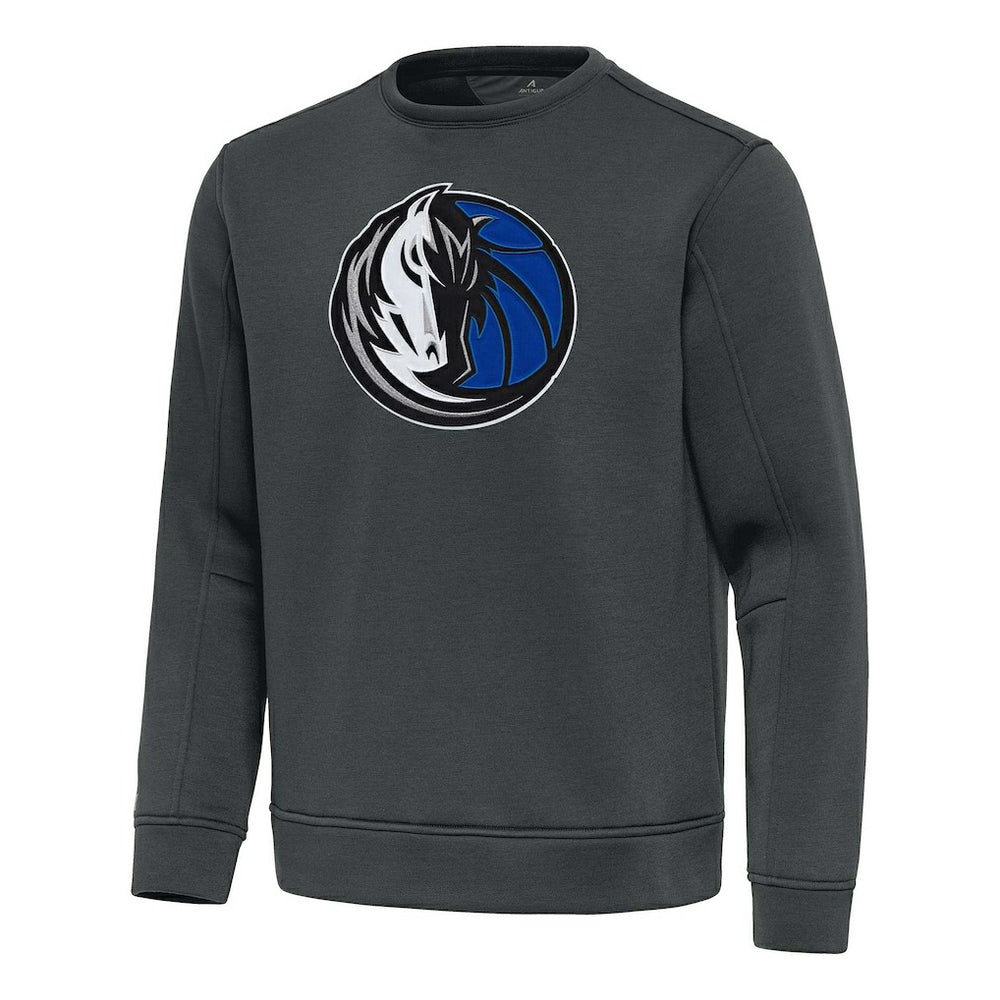 Pewter Dallas Mavericks Antigua Relevant Pullover Sweatshirt sale | NBA