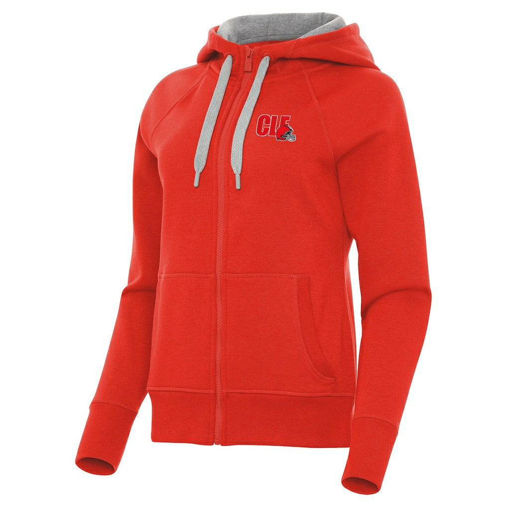 Cleveland Browns Antigua Women's Victory Full-Zip Hoodie | NFL Hot