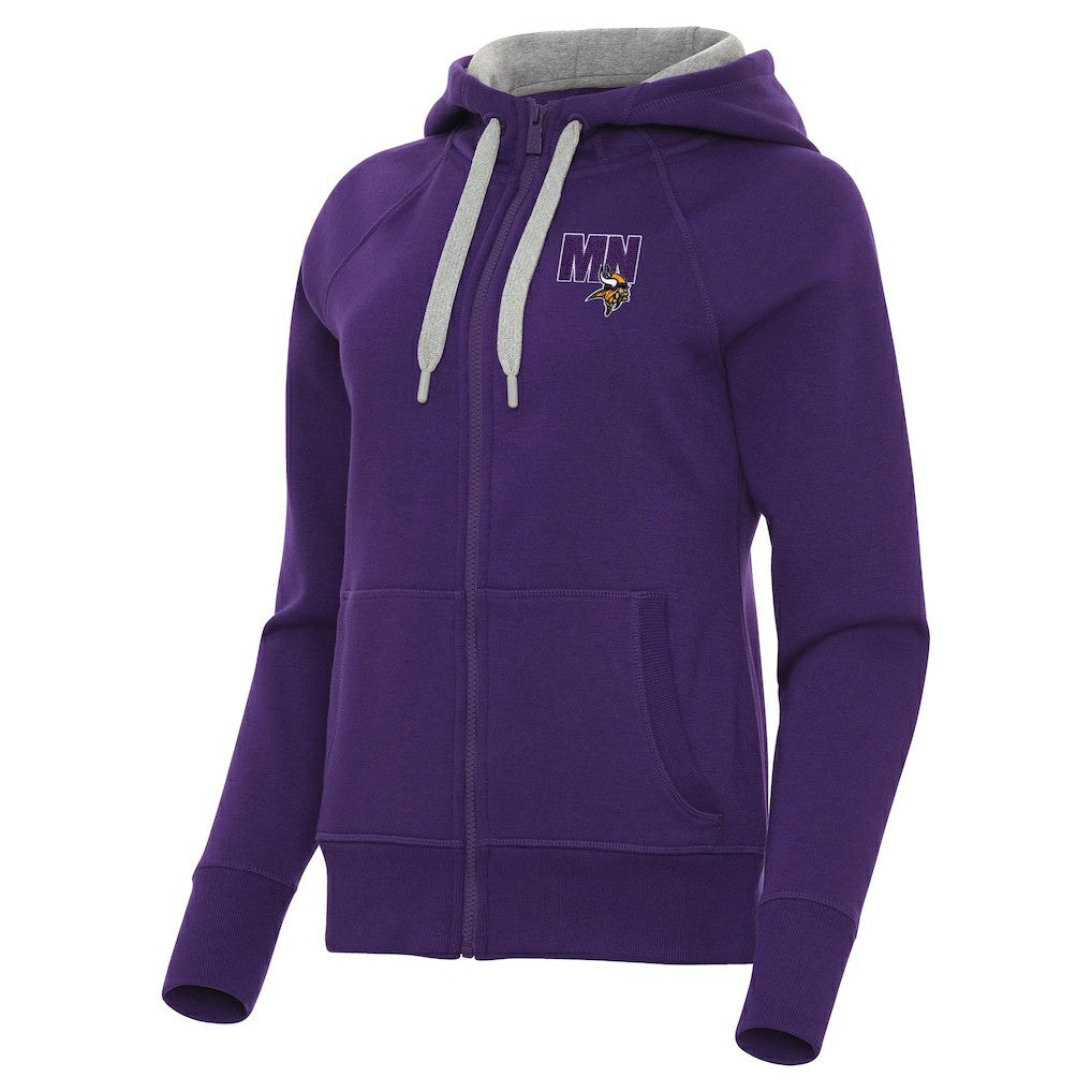 Minnesota Vikings Antigua Women's Victory Full-Zip Hoodie | NFL Outlet