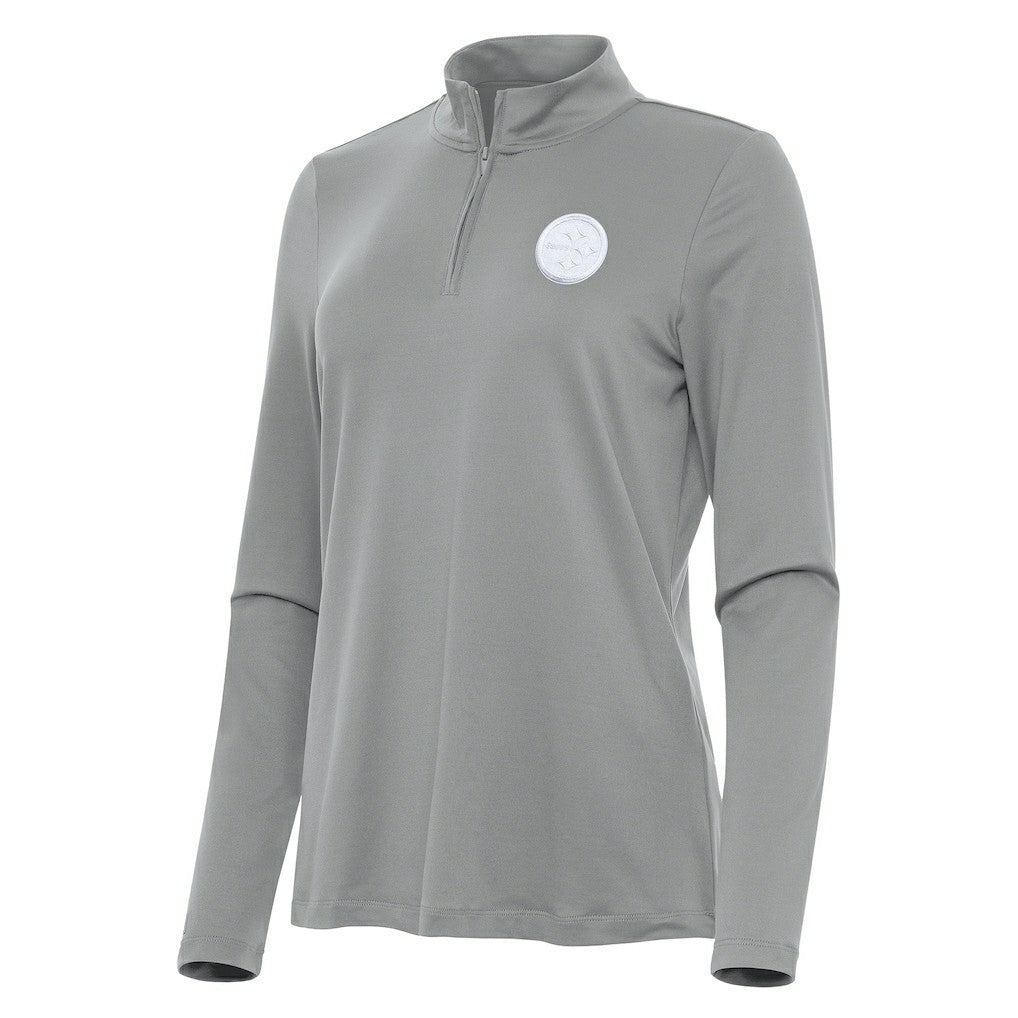 Pittsburgh Steelers Antigua Women's Reprocess Quarter-Zip Top | NFL Sale