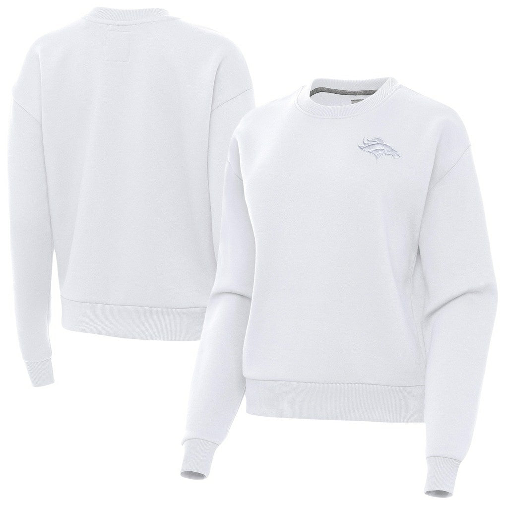 Denver Broncos Antigua Women's Victory Crew Pullover Sweatshirt | NFL On sale