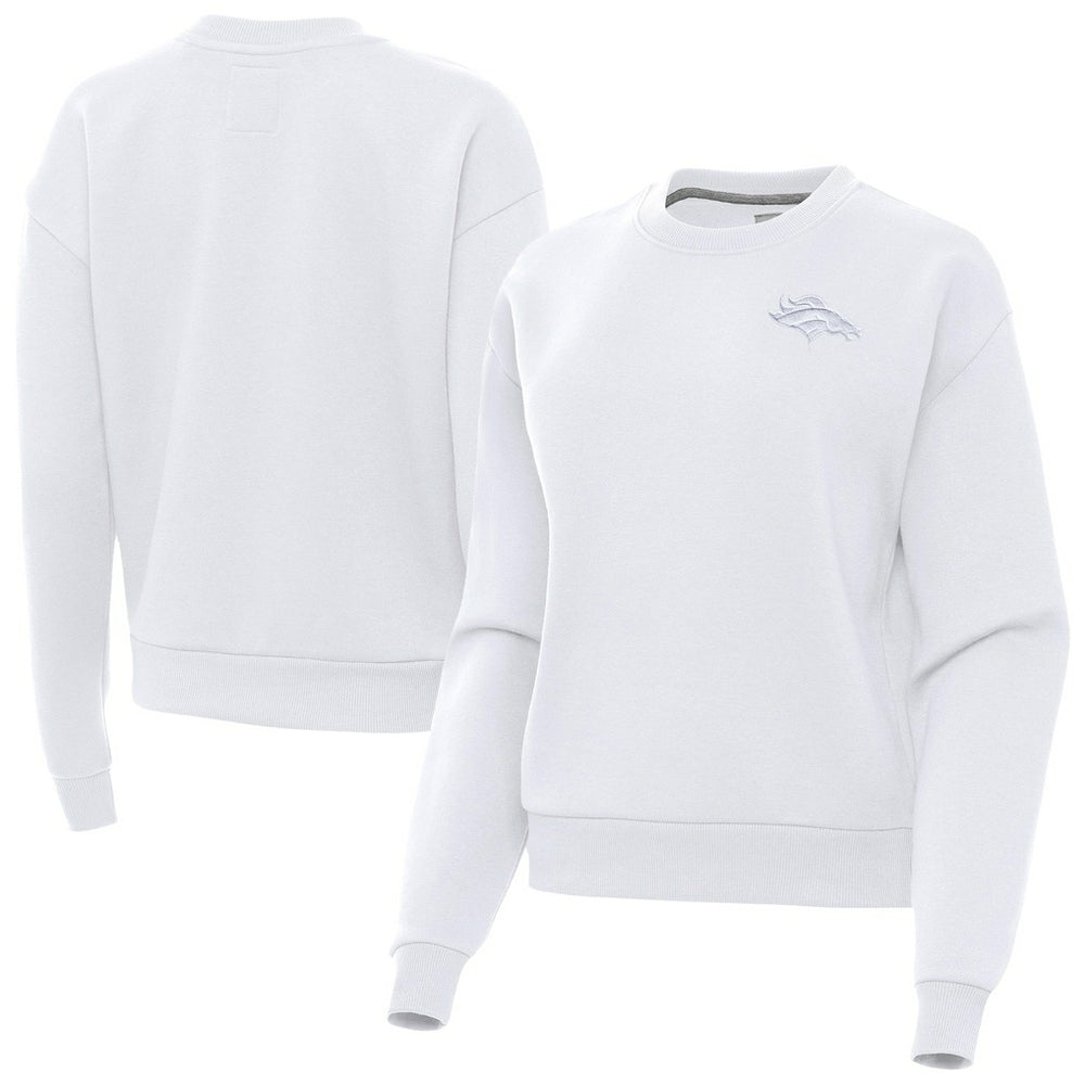 Denver Broncos Antigua Women's Victory Crew Pullover Sweatshirt | NFL On sale