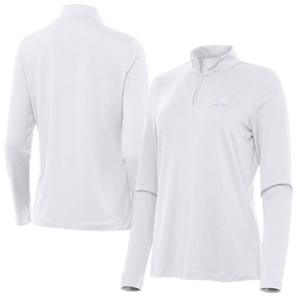 Philadelphia Eagles Antigua Women's Reprocess Quarter-Zip Top | NFL Discount