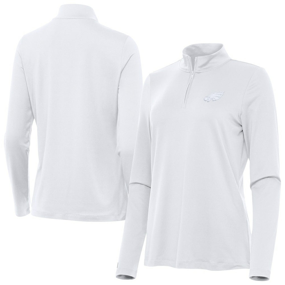 Philadelphia Eagles Antigua Women's Reprocess Quarter-Zip Top | NFL Discount