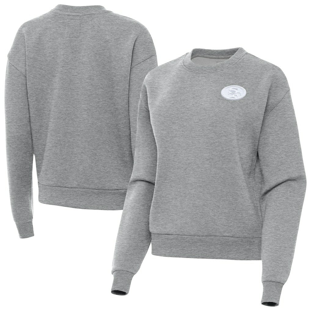 San Francisco 49ers Antigua Women's Victory Crew Pullover Sweatshirt | NFL Near me