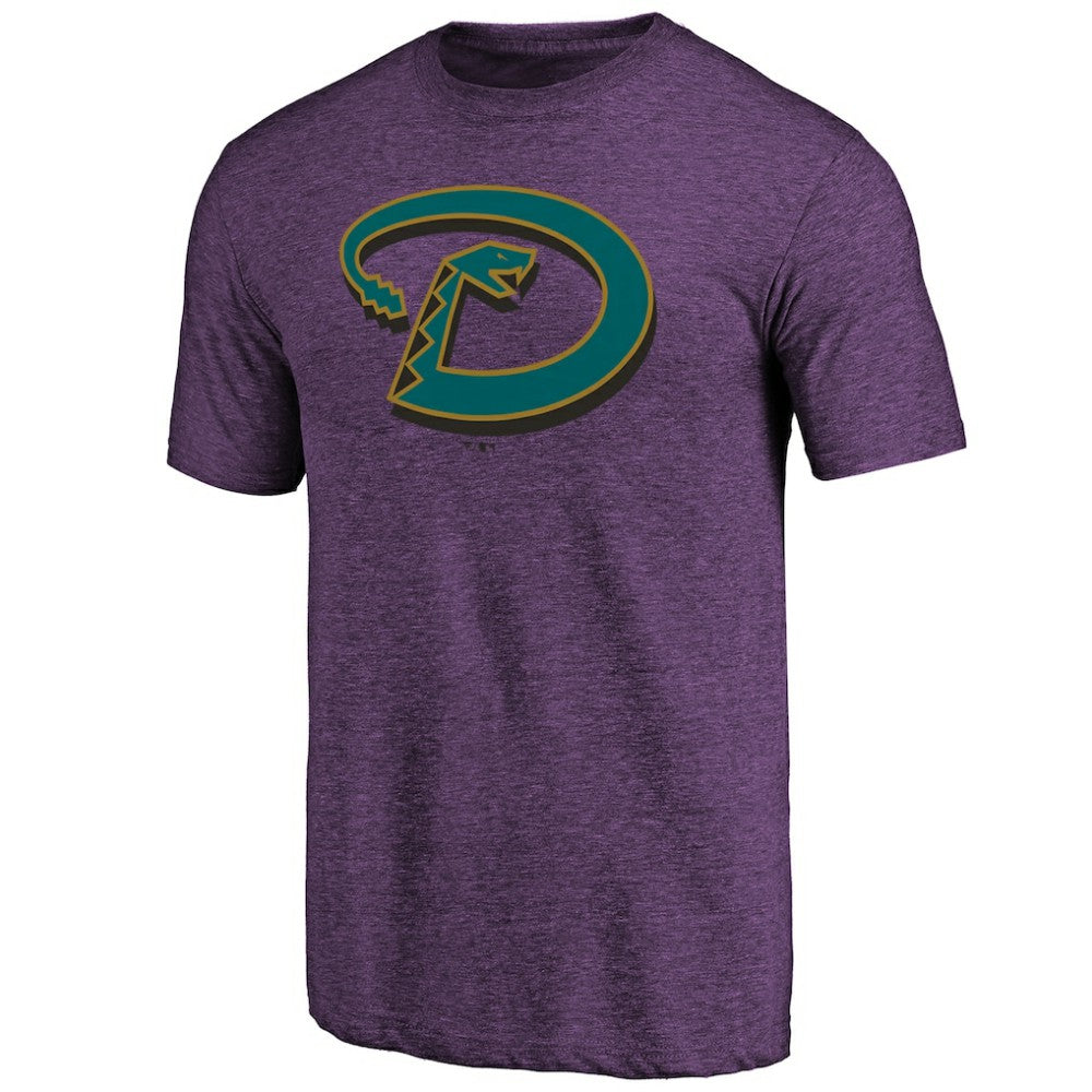 Arizona Diamondbacks Purple Cooperstown Official Logo Tri-Blend T-Shirt - MLB T-shirts