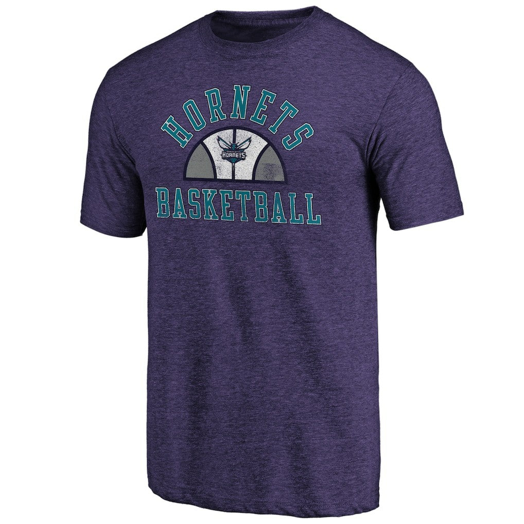 Charlotte Hornets Purple Half Classic Tri-Blend T-Shirt for sale | NBA