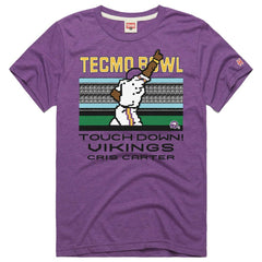 Minnesota Vikings Cris Carter  Homage Unisex Tecmo Bowl Retired Player Graphic Tri-Blend T-Shirt | NFL Online