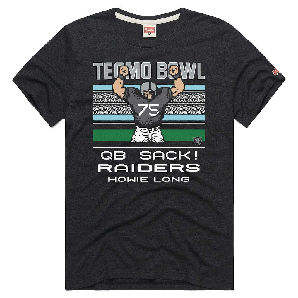 Las Vegas Raiders Howie Long  Homage Unisex Tecmo Bowl Retired Player Graphic Tri-Blend T-Shirt | NFL New