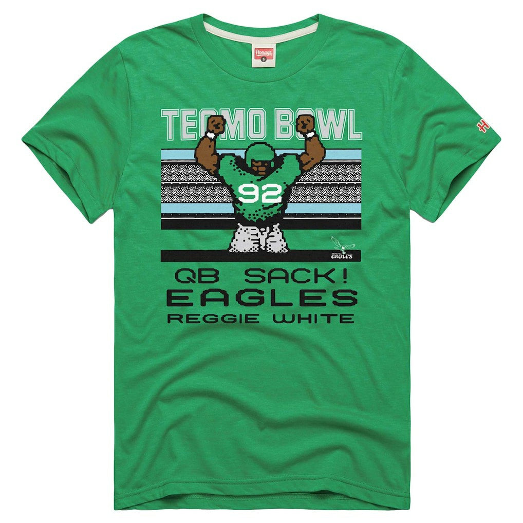 Philadelphia Eagles Reggie White  Homage Unisex Tecmo Bowl Retired Player Graphic Tri-Blend T-Shirt | NFL Discount